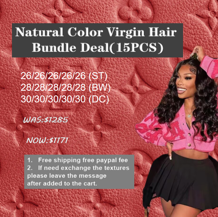 Viplovely #1B brazilian Hair 15pcs white band Virgin Bundle deal 26-30"